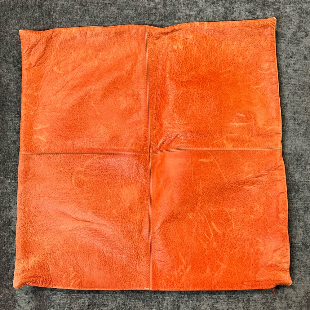 Leather Pottery Barn Pillow Cover